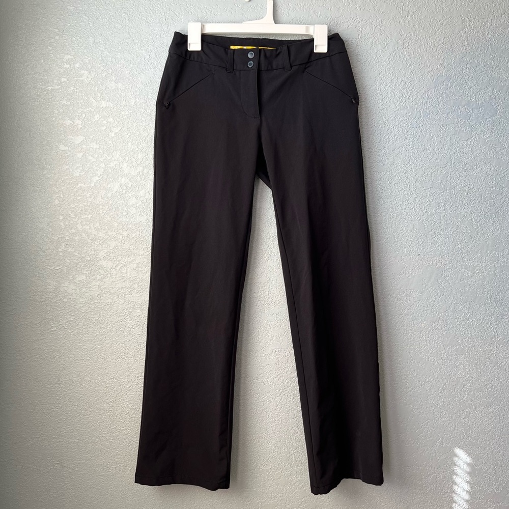 Lole Black Straight Leg Performance Pants UPF 50 Wicking Size 6